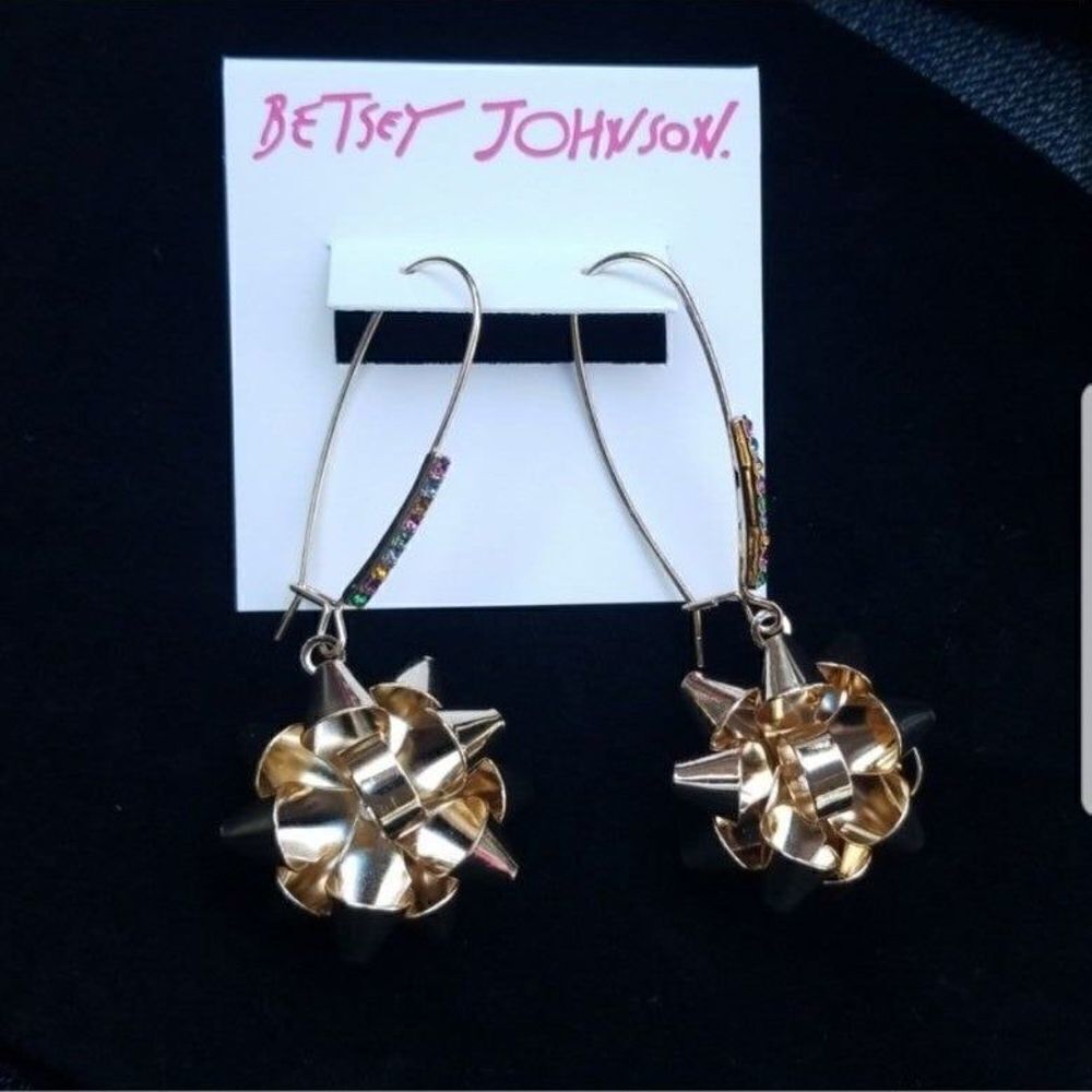 Betsey Johnson‎ gift bow Earrings
